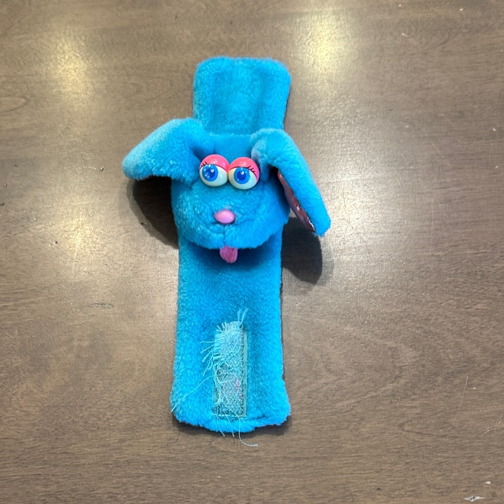 Vintage Hasbro 1985 Watchimal Watchimals Watch Blue Dog Fuzzy Plush Toy Animal